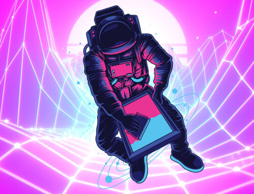 Astronaut In Space Graphic