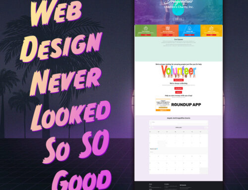 Website Design Mockup Layout for Charity