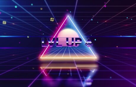 80s lvl up logo promo